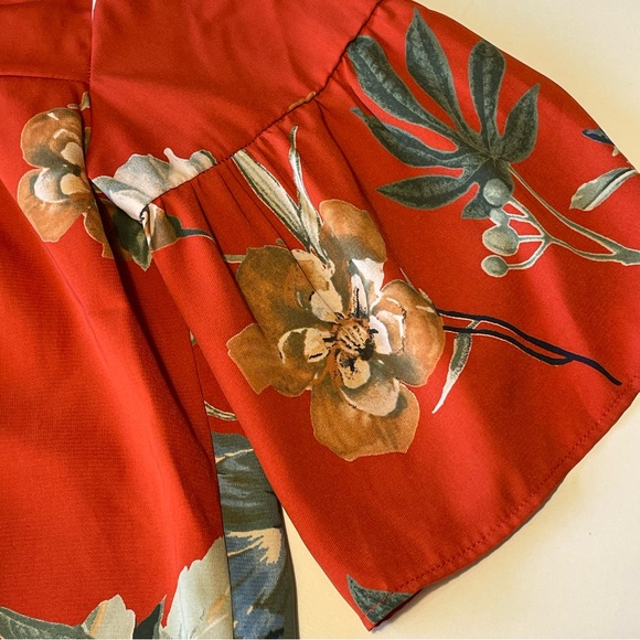 W5 by Anthropologie Floral Blouse | Size L | Boho Peasant Top - Picture 11 of 14